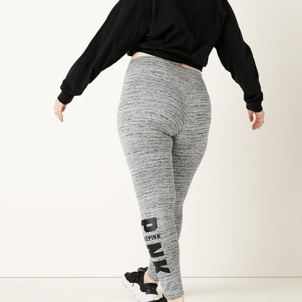 Victoria's Secret Pink High Waist Full Length V Winter Legging Gray NWT SZ M - Picture 5 of 6